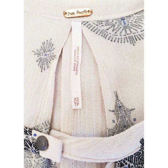 Free People Womens Snap Out Of It Swing Dress Tunic Top Mini Dress Cream - Picture 4 of 12